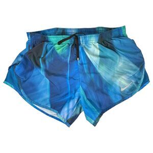 Nike Dri-Fit Modern Tempo Blue Ombre Running Shorts Women's Size Small